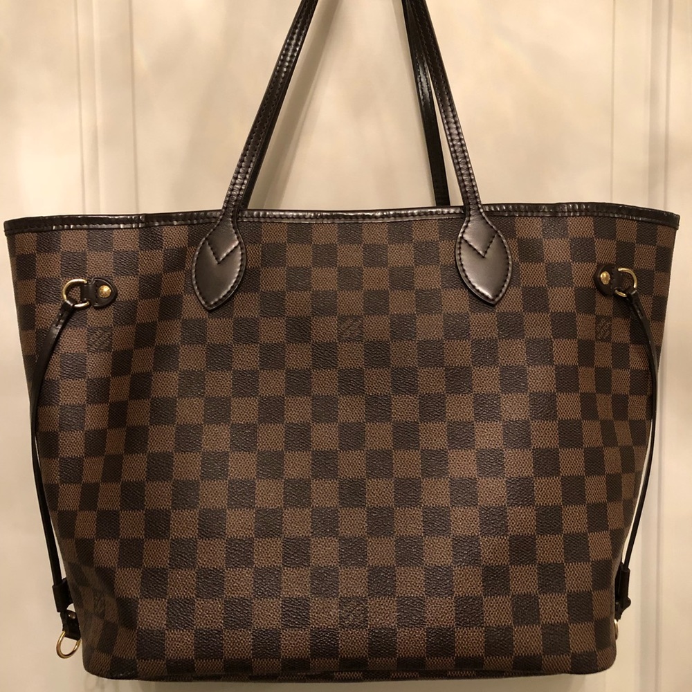 Louis Vuitton Brown Damier Ebene Checkered Tote